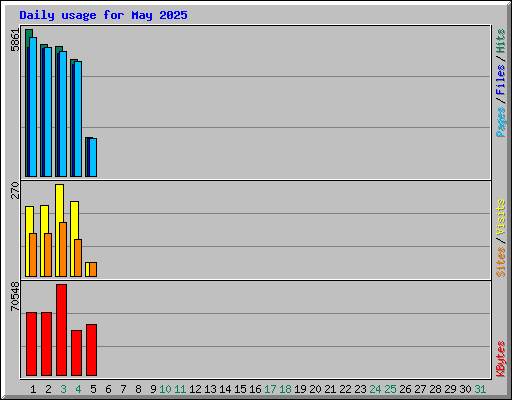 Daily usage for May 2025