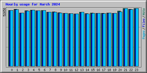 Hourly usage for March 2024