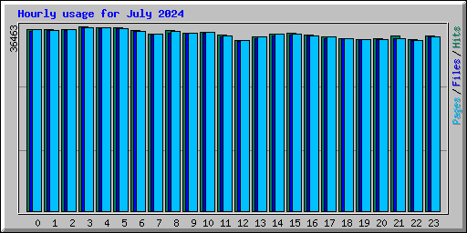 Hourly usage for July 2024