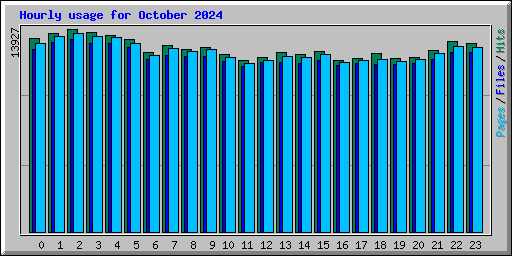 Hourly usage for October 2024